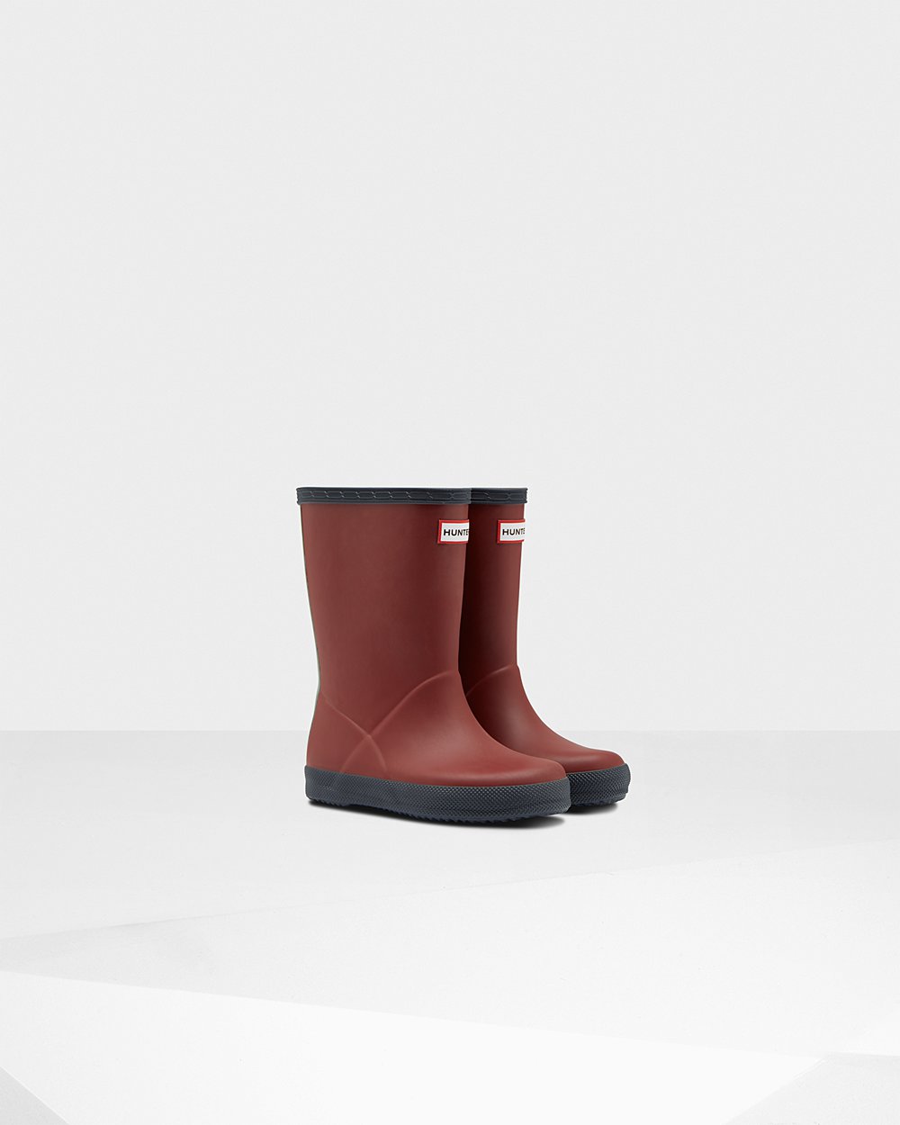 Botas De Agua Original First Classic Hunter Niños - Grises Rojos/Grises - 026913FPA